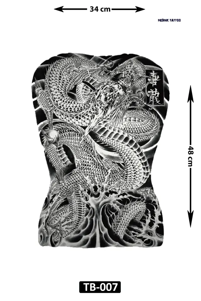 Sırt Kaplama Dövmesi TB-007