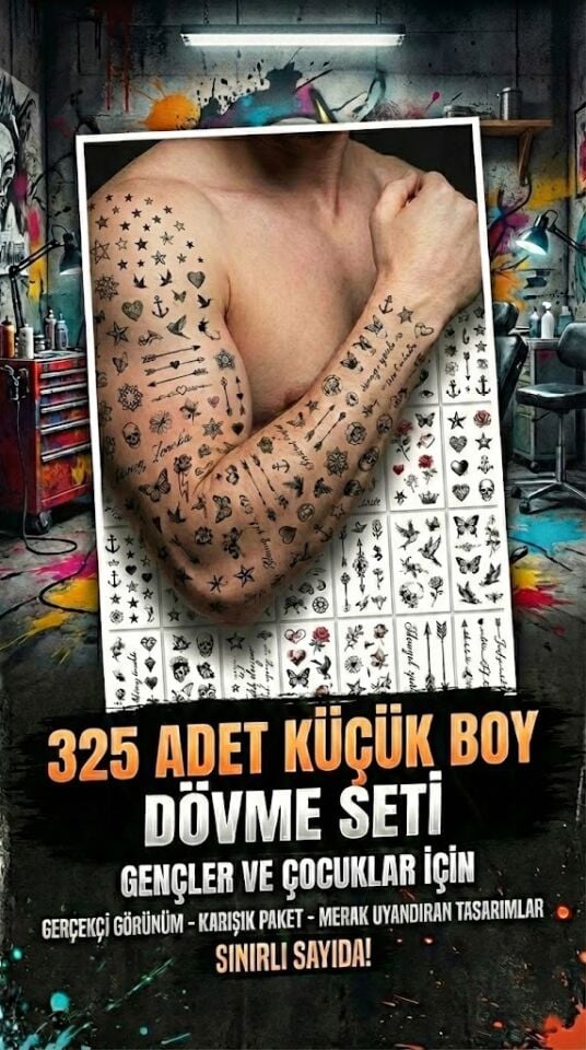 Karisik Küçük Boy Dövme Paketi