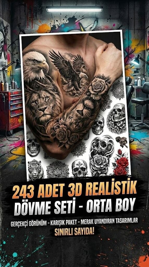 Karisik  Realisttik Dövme  Paketi