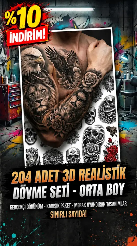 Karisik  Realisttik Dövme  Paketi
