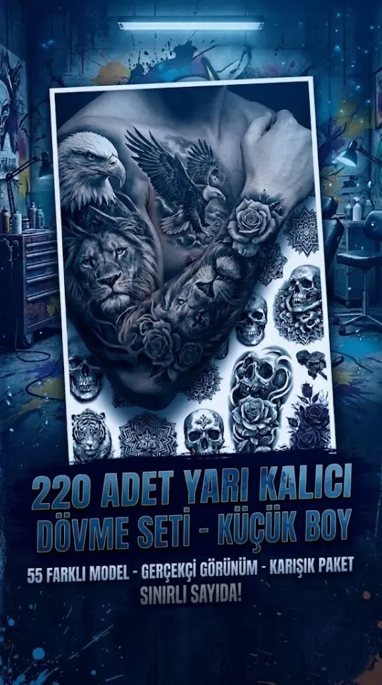 Yarı Kalıcı Küçük Boy Dövme Paketi